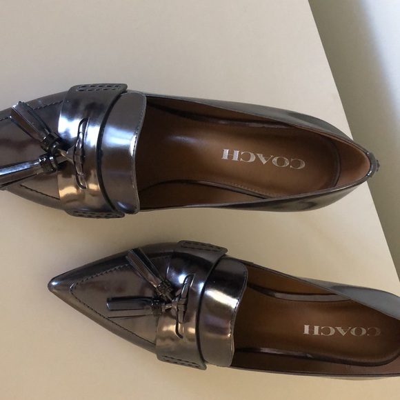 COACH pumps. Gunmetal silver/grey - Picture 2 of 7